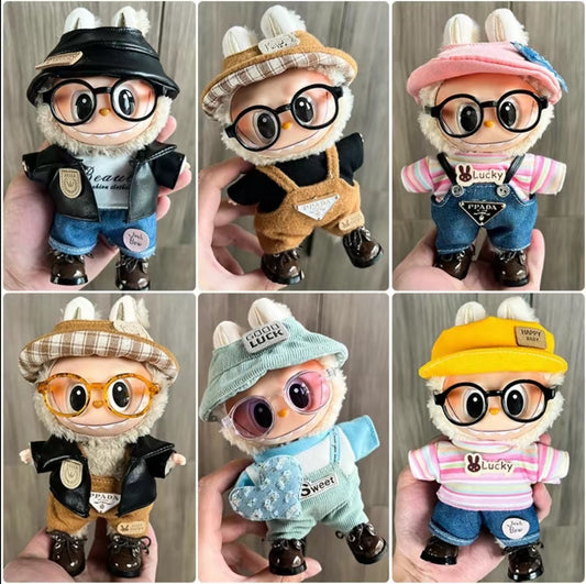 Doll Clothes For Labubu Outfit Set For 15Cm 17Cm (No Doll)/Baby Carriage for Labubu/ carrying bag for Doll