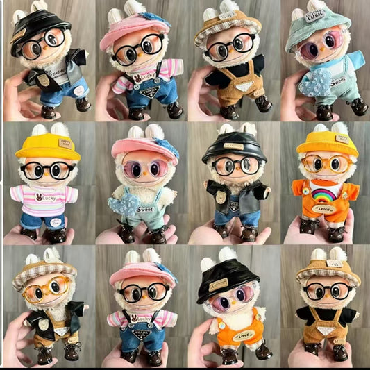 Doll Clothes For Labubu Outfit Set For 15Cm 17Cm (No Doll)/Baby Carriage for Labubu/ carrying bag for Doll